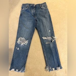 Free People Tapered Baggy Boyfriend Jeans size 27
